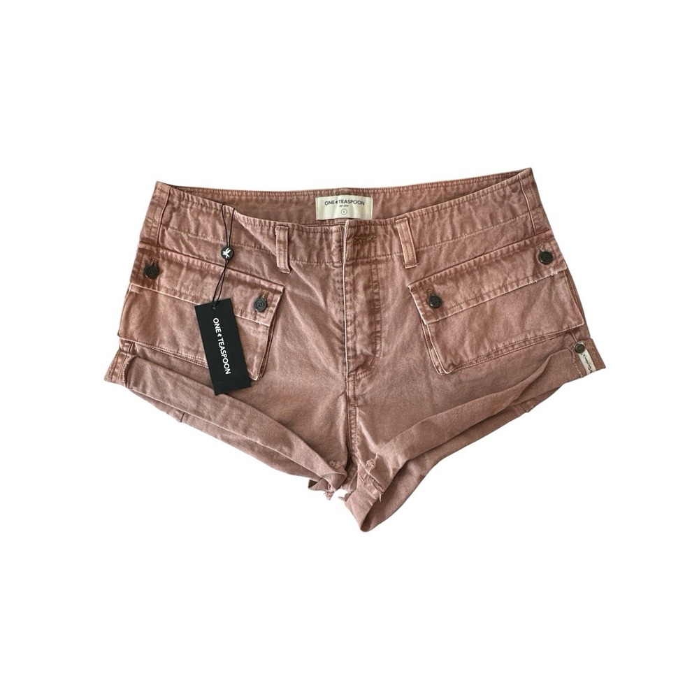 One Teaspoon Shorts Women's Small Pockets Button Fly Missing Button‎ New
